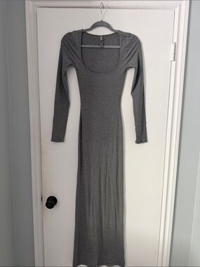 SKIMS | Dresses | Skims Fits Everybody Corset Long Sleeve Dress In Onyx M L  | Poshmark